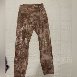Lululemon (size 4) metallic gold leggings
